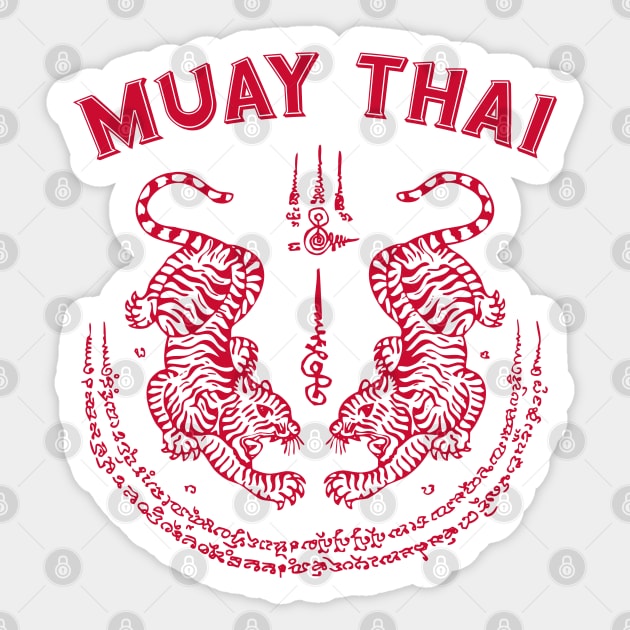 Muay Thai Tiger Sak Yant Tattoo Kickboxing Thailand Sticker by VintCam